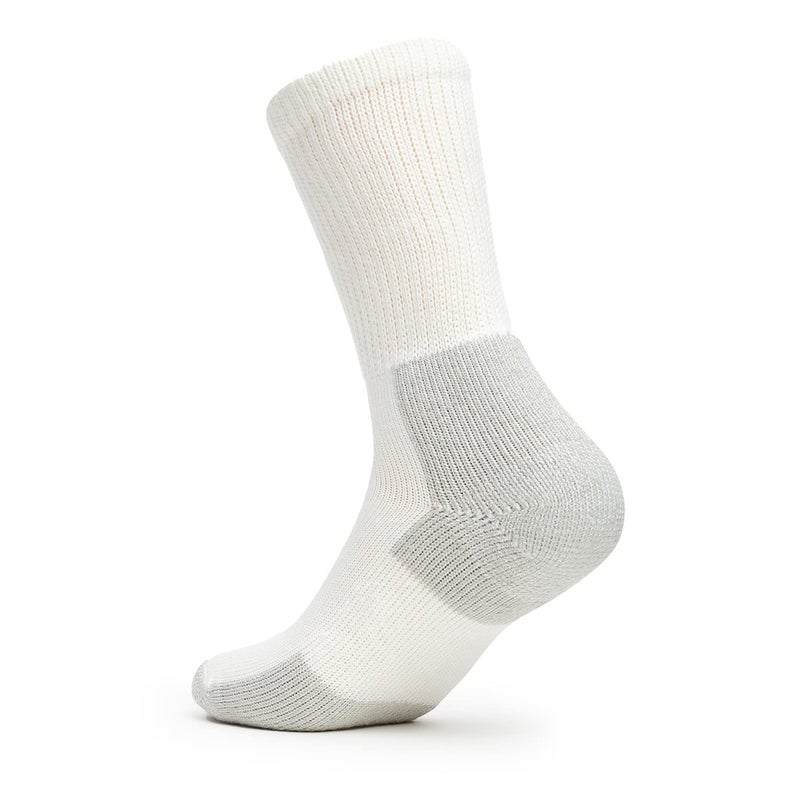 Thorlos Mens Xj Max Cushion Crew Running Socks, White/Platinum (1 Pair), Medium US - Image 2